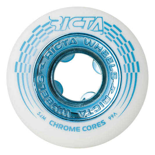 54mm Chrome Core Teal 99a Ricta Skateboard Wheels