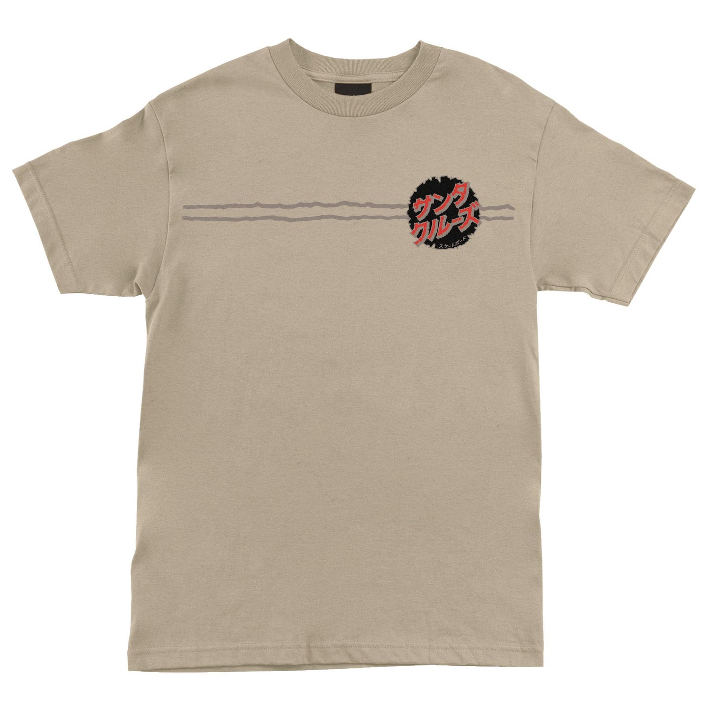 Santa Cruz Godzilla Destroyer Stripe Sand Tee