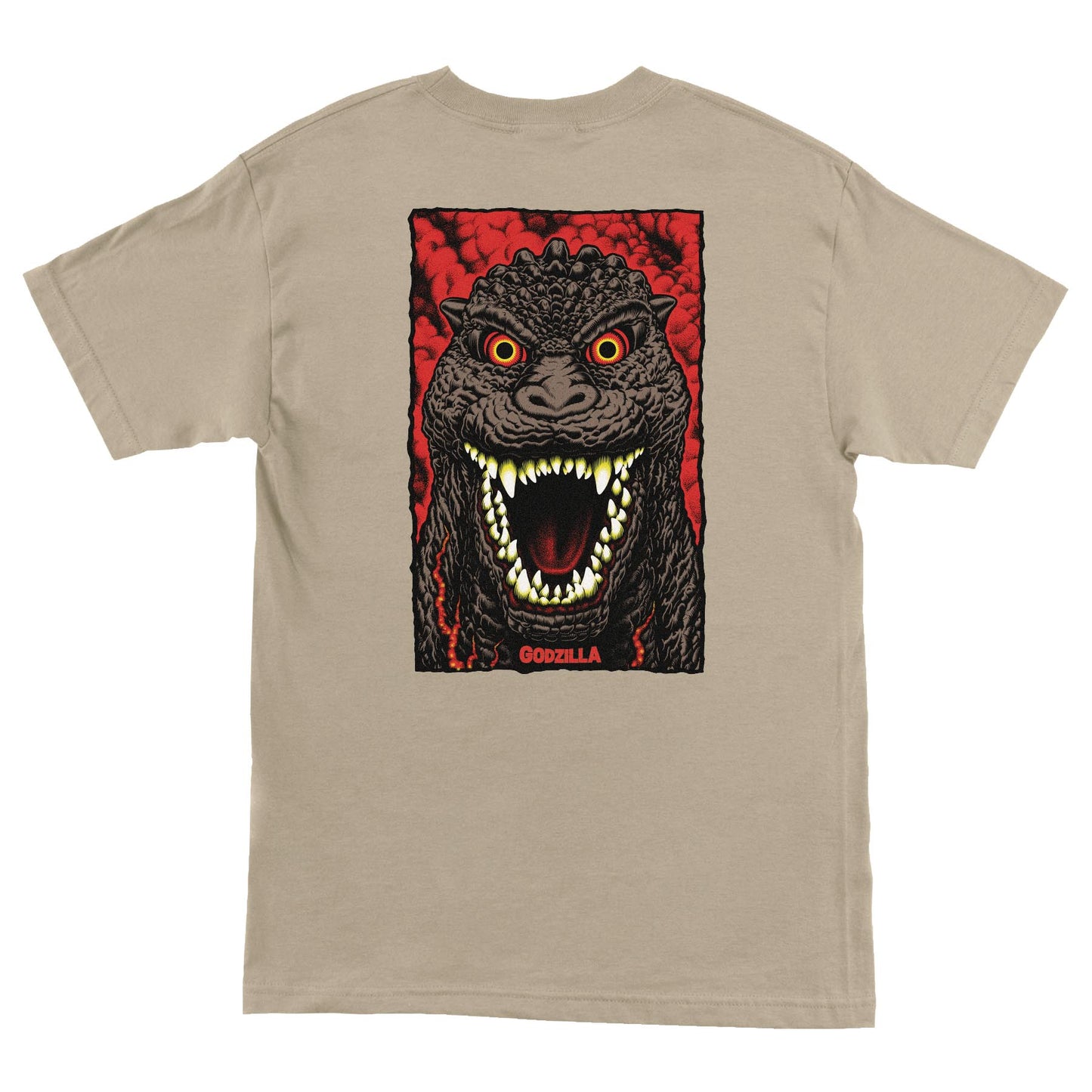 Santa Cruz Godzilla Destroyer Stripe Sand Tee
