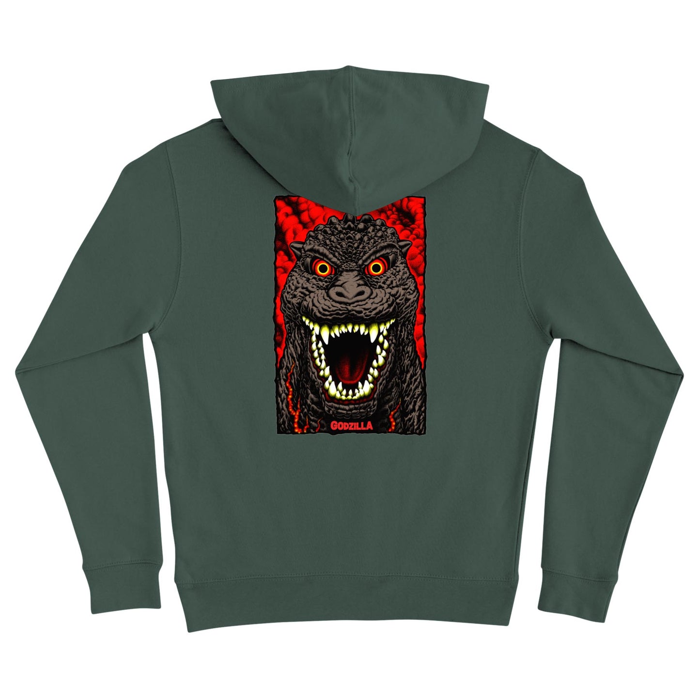 Santa Cruz Godzilla Destroyer pullover alpine green youth hoodie