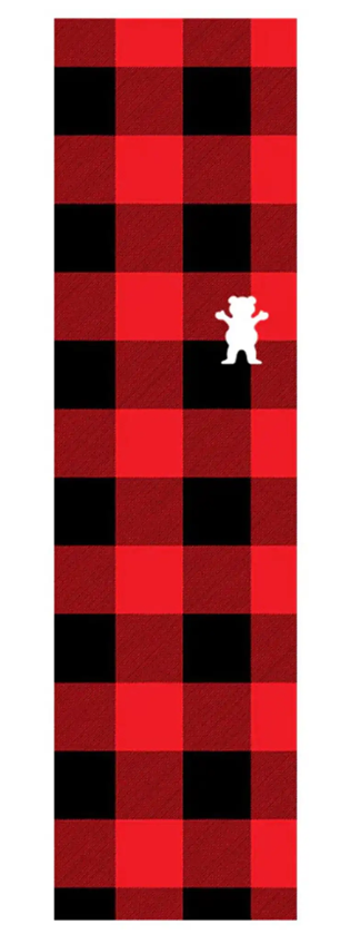 GRIZZLY 9" LUMBERJACK PLAID RED PERFORATED SHEET
