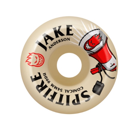 SPITFIRE FORMULA FOUR JAKE ANDERSON BURN SQUAD CONICAL 54MM 99D (Set of 4)