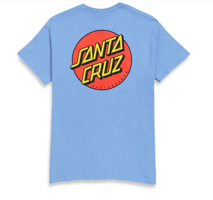 Santa Cruz Classic dot Carolina Blue tee