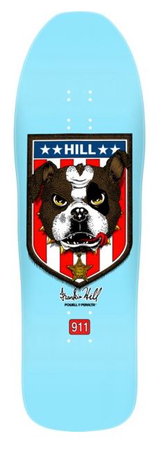 Powell Frankie Hill Bulldog Light blue re-issue 10"