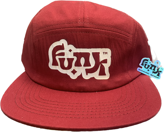 Funk 5 Panel Shop Hat- Red