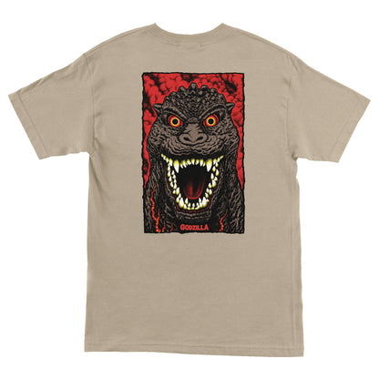 Santa Cruz Godzilla Destroyer Stripe Sand Tee