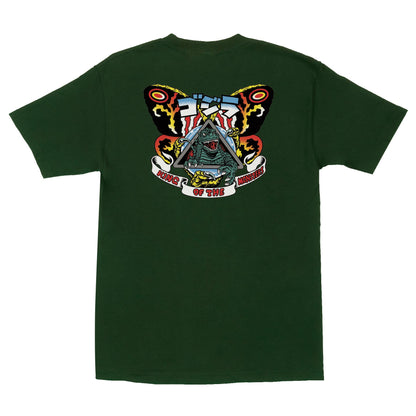 Santa Cruz Godzilla Mothra Natas Forest green tee