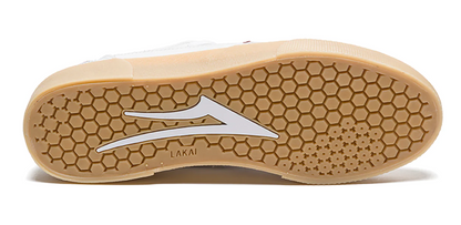 Lakai Cambridge White/Burgundy Leather