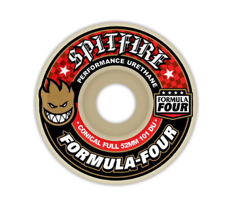 SPITFIRE FORMULA FOUR CONICAL FULL 52MM 101D (Set of 4)